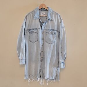 Zara Denim Romper